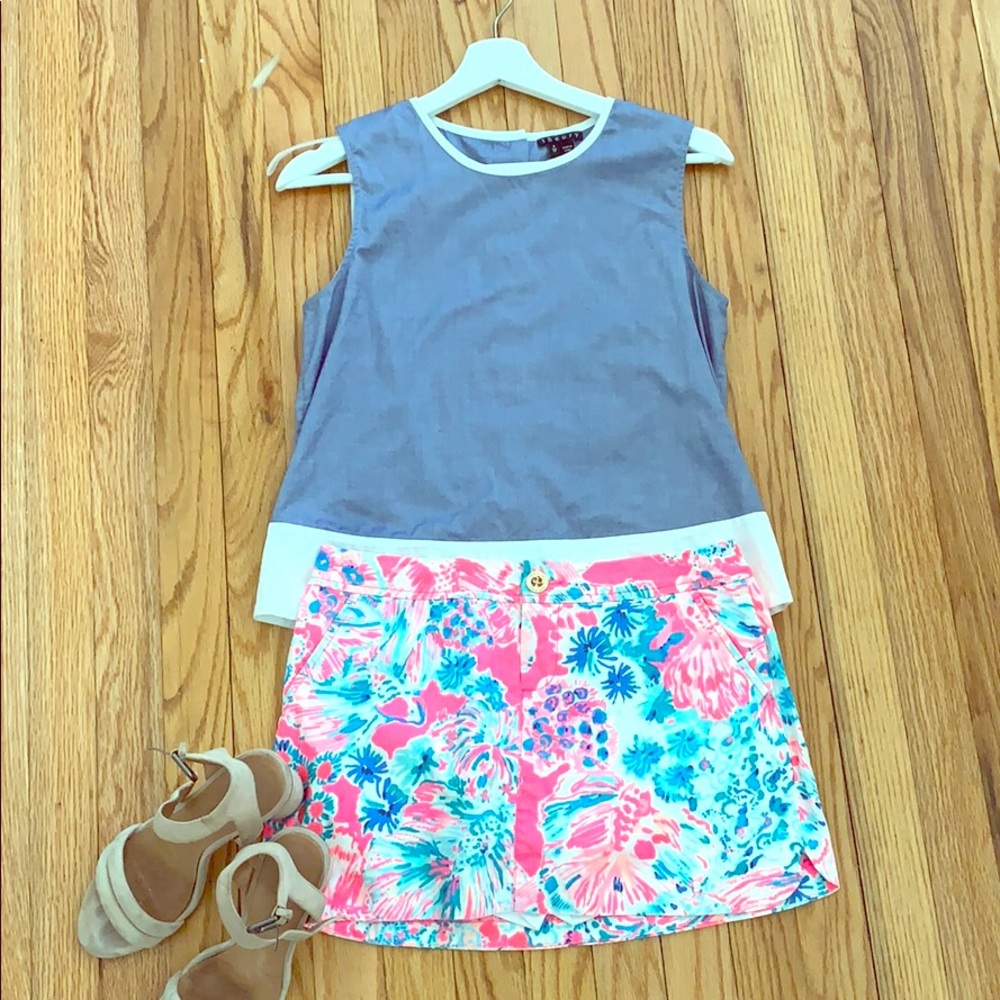 Lily Pulitzer Pink and Blue Mini Skort